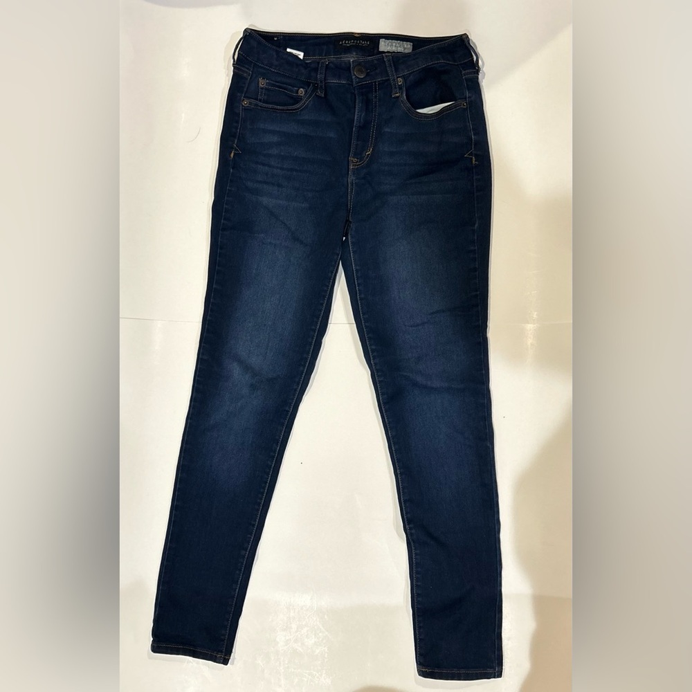 Dark wash high waisted skinny jeggings